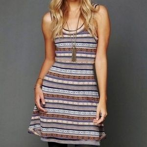 Free People knitted fair isle sweater tank dress